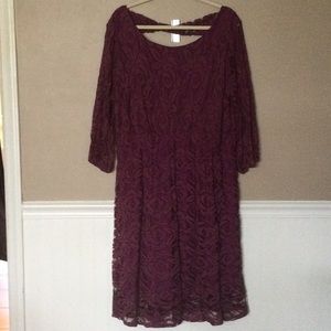 Womens plus sz 3x INGO dress maroon